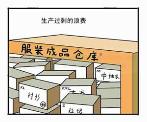 生产过剩浪费,丰捷精益管理漫画,丰捷服装精益生产改善项目,广州丰捷企业管理服务有限公司