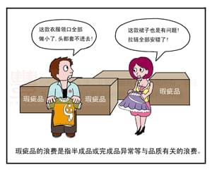 不良品浪费,丰捷精益管理漫画,丰捷服装精益生产改善项目,广州丰捷企业管理服务有限公司
