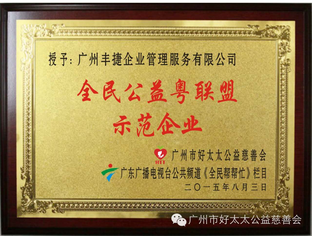 丰捷软件 广州丰捷企业管理服务有限公司 广州市好太太公益慈善会 全名帮帮忙