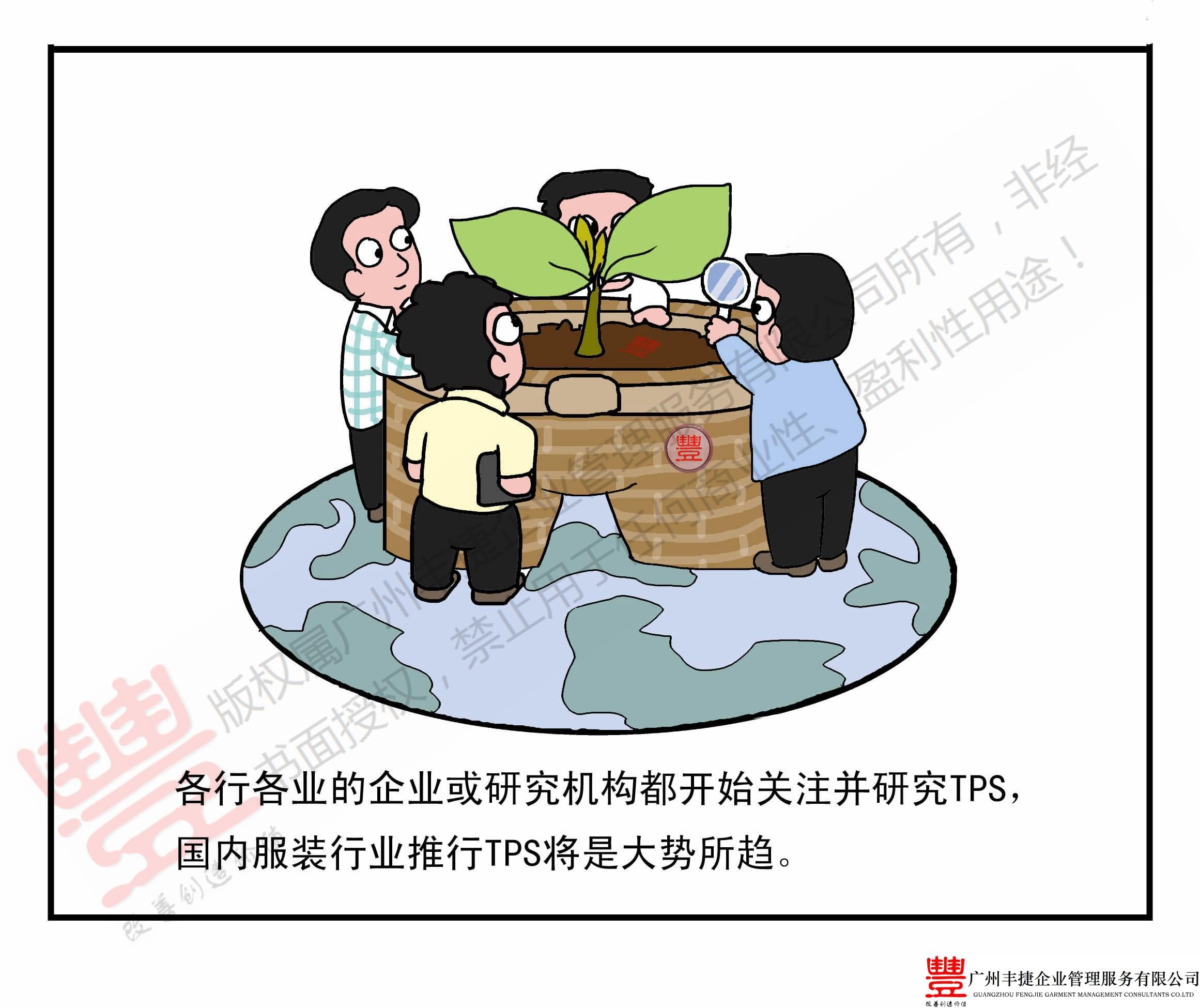 TPS经营理念,丰捷精益管理漫画,丰捷服装精益生产改善项目,广州丰捷企业管理服务有限公司