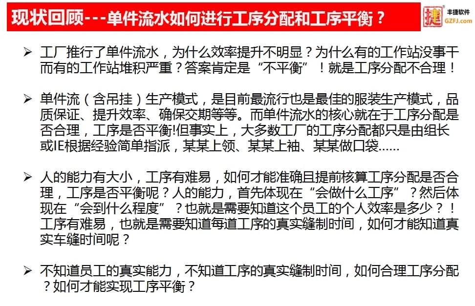 丰捷GSD标准工时软件核心功能,丰捷软件,工序分配生产平衡